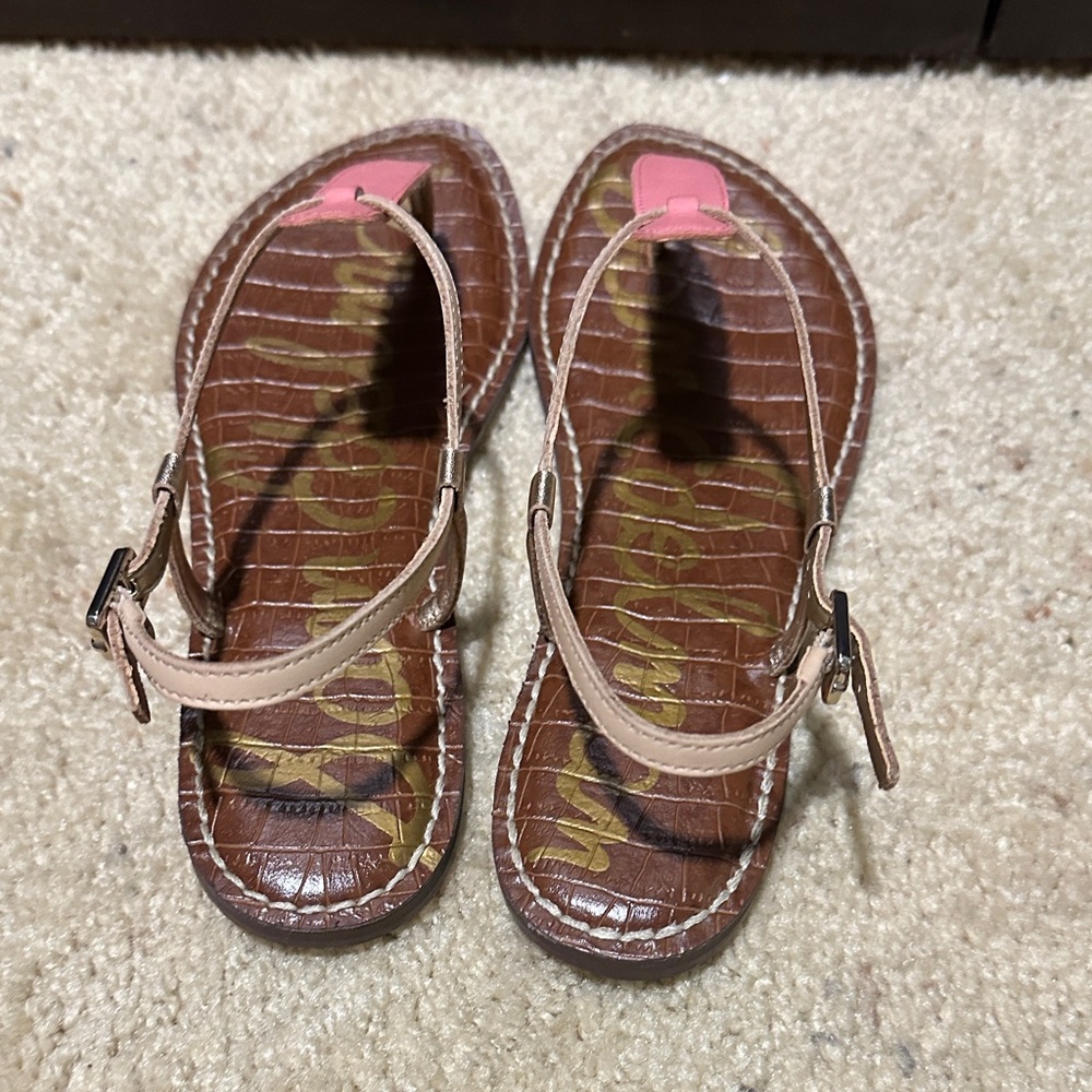 Sam Edelman GiGi Coral and nude Women's Sandals - Picture 3 of 4